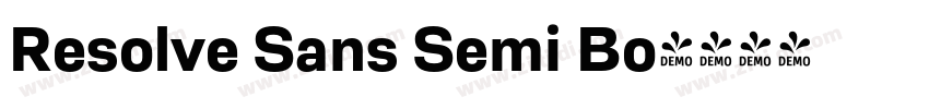 Resolve Sans Semi Bo字体转换